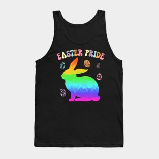 Easter Pride Rainbow Bunny Easter Rabbit LGBT Tank Top